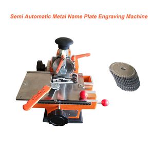 Yarı Otomatik Metal İsim Plakası Oyma Makineleri İsim Plakası Markalama Makinesi Kabartma Makinesi Küçük Yarı Otomatik Metal