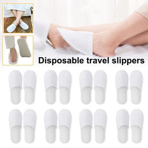 Portable Disposable Slippers Hotel Guest Room Disposable Supplies Beauty Salon Disposable Slippers Fit Size for Men and Women for Hotel Home Guest Used