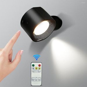 Duvar lambası LED Işık Ayarlanabilir Parlaklık USB şarj edilebilir uzaktan kumanda başucu okuma ışıkları