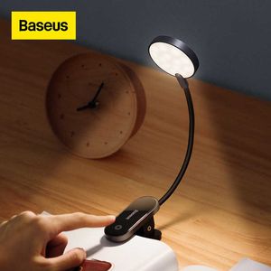 Gece Işıkları Baseus LED Klip Masa lambası Adımsız Ayırılmaz Kablosuz Masa Lambası Touch USB Şarj Edilebilir Okuma Işık LED Gece Işık Dizüstü Lambası P230325