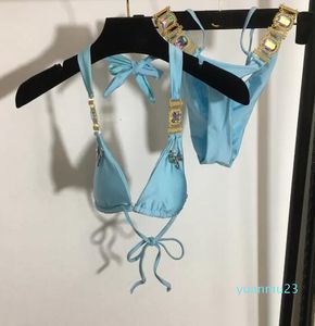 Bikini Elmas Mayo Kristal Kadın Mayo Bandage Halter S Set Brezilya Rhinestone Plaj Giyim Push Up 33