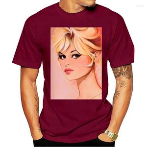 Erkek Tişörtleri 2023 Boş Zaman Moda Pamuk T-Shirt Brigitte Bardot-Seks Sembolü Özelliği Francia Cannes S-M-L-XL-2XL-3XL