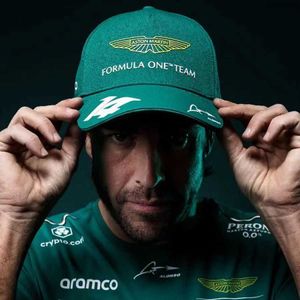 Top Kapaklar Moda Alonso F1 Aston Martin Takımı Beyzbol Şapkası Snapback Pamuk Şapka Ayarlanabilir Güneş Şapkaları Gorras Hombre Fernando Gorra 2023 Y2303