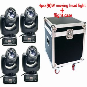 90W Mini Movind Headlight RGBW 4 в 1 Super Bright DJ Projector Dmx Control Disco LED Moving Main Lights