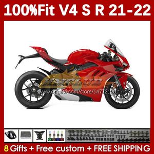 Мотоцикл красный рамный рамка обтекатели для истребителя Ducati Street Panigale V 4 V4 S R V4S V4R 2018-2022 кузова 167NO.9 V4-S V4-R 21 22 V-4S V-4R 2021 2022