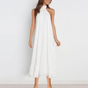 Sıradan Elbise Düğün Konuk Kadın Moda Yatağı Uzun Elbise Seksi Sırtsız Kolsuz Patchwork Lady Tören