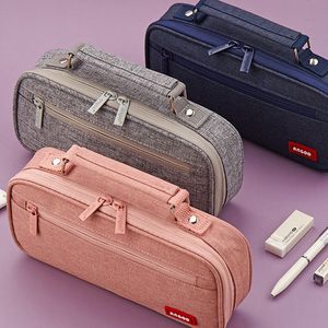 Карандашные сумки каваи многофункциональный карандаш корпус Canvas Portable School Bag Box Box с большими емкостью сумки для детских учеников.