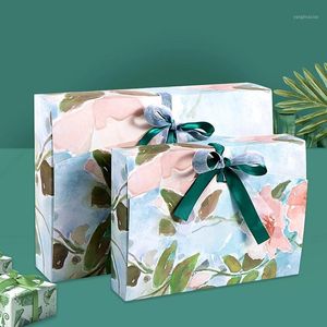 Подарочная упаковка 5pc Creative Simple Marble Style Box Kraft Paper Diy Bag Candy Kawaii Party Supplies1