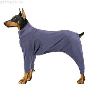Dog Apparel Winter Warm Dog Pajamas Clothes For Medium Large Dogs Dog Pajamas Elasticity Pet Jumpsuit Labrador Costume Doberman Coat AA230327