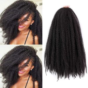 Sentetik Kısa Marley Tığ işi Saç 100g 100% Kanekalon 18inch İki Ton Yumuşak Küba Dreadlock Afro Kinky Twist Saç Saç
