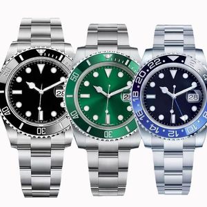 Mens Watch Luxury Designer Watches Yüksek Kaliteli 40mm Siyah Diyal Otomatik Mekanik Seramik Çerçeve Su geçirmez Aydınlık Safir Saatler Montre De Luxe Menwatch