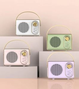DZ-004 Retro Bluetooth Hoparlör Taşınabilir Kablosuz Ses Oynatıcı Hifi Ses 360 ° Stereo Surround Vintage Ses Müzik Kutusu Perakende Kutusu