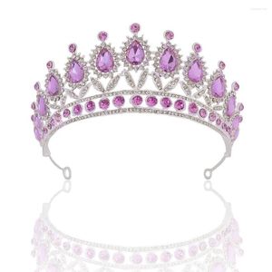 Başlıklar Violet Rhinestone Gelin Taç Gelinlik Aksesuarları Headdress Saç Spot Üreticisi Doğrudan Satış