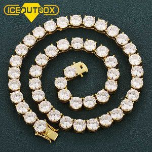 Fiyat buzlu mücevher varış 8mm bakır zirkon tenis zinciri hip hop bling gold cz