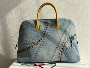 45 см. Сумка сумки мужская сумочка роскошная кошелек с ограниченным дизайном Toppest Полностью джинсовая ткань