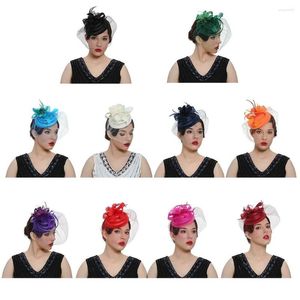 Beralar Mesh Head Bandı Fascinators Top Hat Royal Ascot Yarış Tüylü Çiçek Müdürü Faşator Şapkalar Kokteyl Çay Partisi