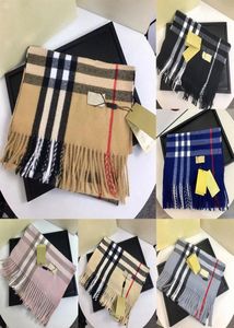 Kadınlar için Kaşmir Eşarp Kontrol Edin Mendesigner Dokuma Dikdörtgen Yumuşak Kalın Eşarplar Lüks Eşarplar Unisex Plaid Shawls 8 Renk 170x20cm2079195