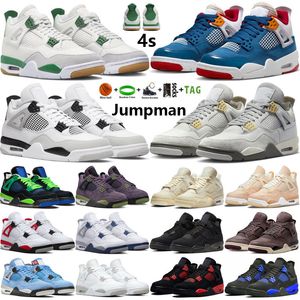 2023 Jumpman 4 Yüksek OG 4S Basketbol Ayakkabıları Erkek Kadın Çam Yeşil Dağınık Oda Foton Toz Askeri Üniversite Blue Doernbecher Mens Trainers Sport Sabaharları Boyut