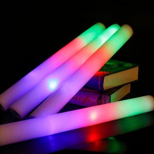 LED Light Sticks 12/15/30/60Pcs LED Glow Sticks Bulk Colorful RGB Glow Foam Stick Cheer Tube Dark Light for Xmas Birthday Wedding Party Supplies