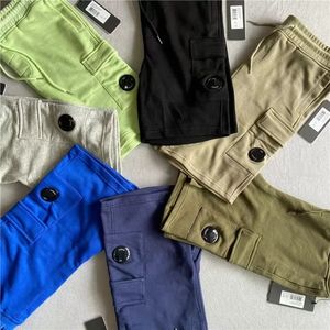 Shorts masculinos de verão, calças de praia finas, calças de grife Cp, shorts clássicos com lentes decorativas, calças de moletom curtas para homens