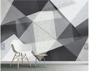 Duvar Kağıtları Özel 3D Duvar Kağıdı Kişilik Geometrik Çokgen Duvar Resimleri Oturma Odası Yatak Odası Kanepe Arka Plan Duvar Ev Dekorasyonu
