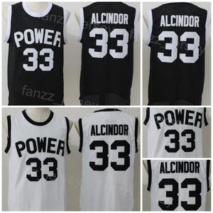 Lise Basketbol 33 Lewis Alcindor Jr Jersey St Joseph Ct Power Tüm Dikişli Takım Renk Siyah Beyaz Koleji Spor Hayranları Üniversitesi Nefes Alma Erkekler NCAA