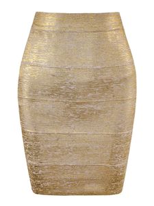 Юбки оптовые женские лето -тугая сексуальная сексуальная черная серебряная золотая пояс узкие уличные дизайнерские дизайнерские карандаш с тугим 230329