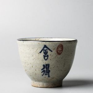 Чашки блюдцы 6 стиль винтажная китайская керамика красивая винная чашка чайная чайная чайная чайная каллиграфия церемония антикварная чашка кофейки