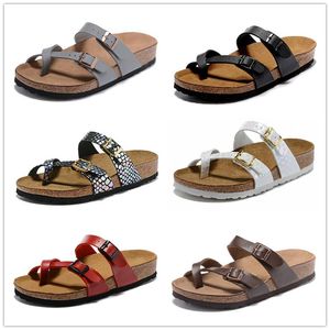 2023 Erkek Kadınlar Yaz Cork Moda Terlik Ayakkabıları Plaj Sandalları Kalın Dipler Kıdırsız Ayakkabılar Huaraches Loafer Terlik Twip Flip Flip Flops Ahşap Ayakkabı 34-46