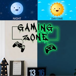 Wall Stickers Game Controller Boys 'Room Game Area Bedroom Home Decoration Poster Glow in the Dark Sticker 230329