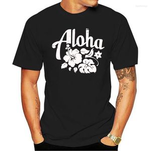 Мужские футболки T 2023-2023 футболка женская футболка-Aloha Surfer Hawaiian Party Retro Cotton Blect Black S M L XL Print