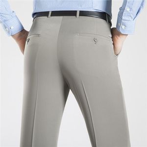 Erkekler Suits Business Erkek Pantolonlar Resmi Yaz Takım Men Ofis Pamuk Düz Gevşek Elbise Pantolon 42 44