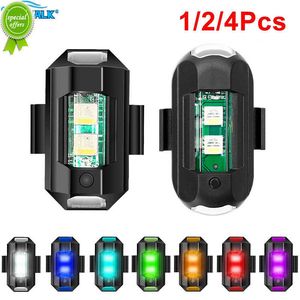 New Universal Led Aircraft Strobe Lights Motorcycle Anti-collision Warning Light with USB Charging 7 Colors Turn Signal Lights