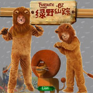 Cosplay Child Deluxe Lion King Kostüm Baby Baby Çocuk Hayvan Karnaval Cadılar Bayram