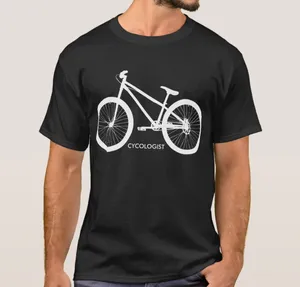 Erkek tişörtleri serin moda sycolog beyaz bisiklet siluet erkek tişört. Yaz pamuklu kısa kollu o boyunduruk unisex gömlek S-3XL