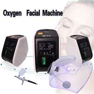 Máquina de máscara de oxigênio portátil Anti envelhecimento da água Hiperbárica Facial Facial Steam 7 Color LED PDT Photon Bio Light Therapy