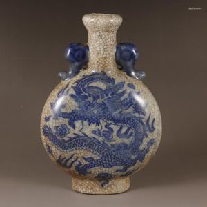Vazolar vintage seramik antika vazo Çin ejderha desen porselen çiçek aranjman potu ev dekorasyon el sanatları