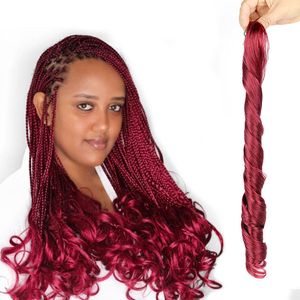 Estilo sintético Estilo de rotação de cabelo Spiral Wavy Yaki Deep Jumbo para cabelos africanos Extensões de cabelo de trança encaracolada para tranças