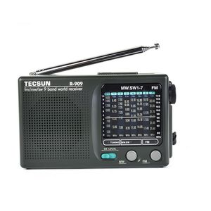 Portable AM/FM/SW Radio, Rechargeable Shortwave Radio with USB Recorder and Telescopic Antenna for All Full Waves (Black)