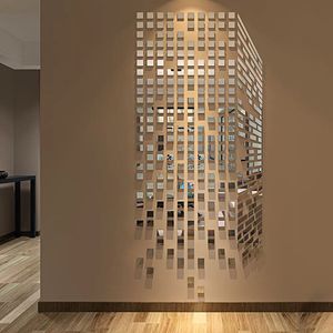 Adesivos de parede adesivos de espelho acrílico cúbico adesivo de parede para quarto de parede de parede de parede 3d adesivo de mosaico adesivo de fundo de arte diy decoração de parede 2303331