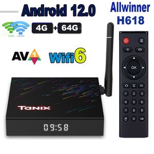 10 шт. Tanix TX68 Android 12 TV Box 4 ГБ 64 ГБ 32 ГБ 2 ГБ 16 ГБ Alllwinner H618 2,4G 5G Wifi6 BT5 6K Set Top Stream media player