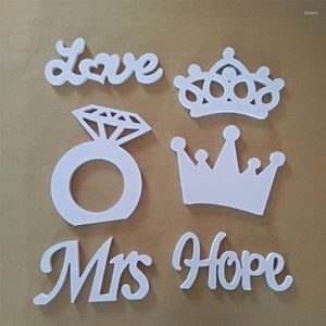 Duvar Çıkartmaları Diy ahşap 3D Sticker Yaratıcı Dekorasyon Düğün Hediyesi Aşk Mektupları Avrupa Ev Dekoru Alfabesi