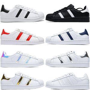 Originals Superstar Günlük Ayakkabılar Beyaz Altın Siyah kırmızı Superstars 80'ler Pride Sneakers Super Star Kadın Erkek Tasarımcı Sneaker