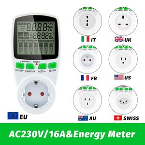 Energy Meters Smart AC Power Wattmeter Billing Socket KWh Voltage Current Frequency Electricity Monitor EU US UK AU FR Plug 230428