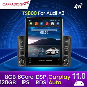 Car DVD Multimedia Player 9,5 дюйма 4G LTE Android 11 Navigation GPS для Audi A3 2003-2011 RS3 Sportback GPS Radio Stereo 128G