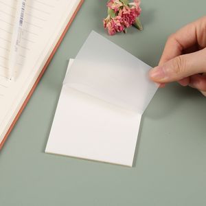 Notepads 100 Sheets Transparent Sticky Notes Scrapes Stickers Note Pads Posted it Paper Clear Notepad School Stationery Office Supplies 230503