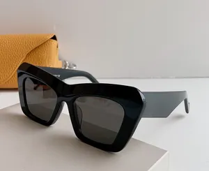 Moda tasarımcısı 40036 kadınlar için güneş gözlüğü vintage benzersiz stereo asetat kedi gözü şekli gözlükler açık moda çok yönlü stil UV koruması kılıfla birlikte gelir