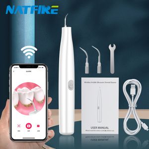 Other Oral Hygiene Visual Ultrasonic Dental Scaler with Camera LED Calculus Oral Tartar Remover Tooth Stain Cleaner Teeth Whitening Cleaning Kit J1 230503