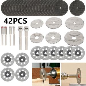 ZAAGBLADEN 42 PCS Elmas Testere Bıçak Seti HSS Mini Dairesel Testere Bıçakları Dremel Döner Araçlar İçin Ahşap Kesme Diski Reçine Kesme Tekerlekleri