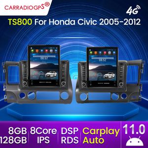 128G 4G WiFi DSP 2din Android 11 Araba DVD Radyo Multimedya Video Oyuncu Navigasyon GPS Honda Civic 8 2005-2012 Kafa Ünitesi